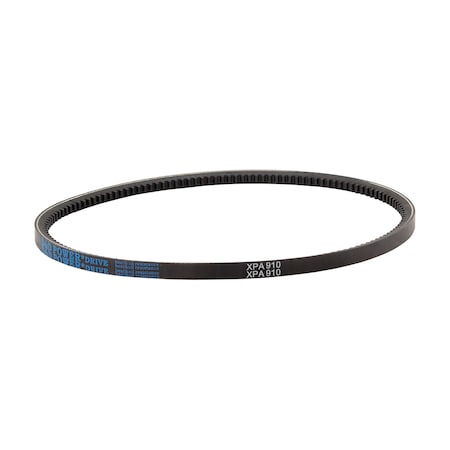 D&D XPA910 Cogged, Metric V-Belt, 910mm Outside Length, 13 mm Top Width, 10 mm Thickness, 1 Ribs XPA910